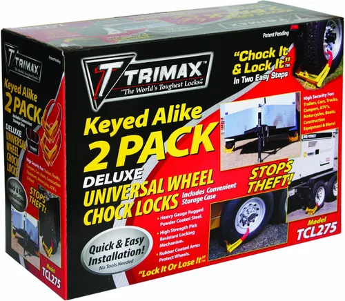Miniatura 12 de Trimax TCL265 - Cerradura de rueda pequeña con llave de lujo similar (paquete de 2)