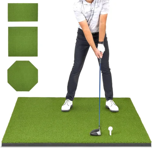 GoSports Elite Golf Hitting Mat for Indoor and Outdoor Practice - Withstands Thousands of Shots - Heavy-Duty Turf Driving Range Mats Works with Golf