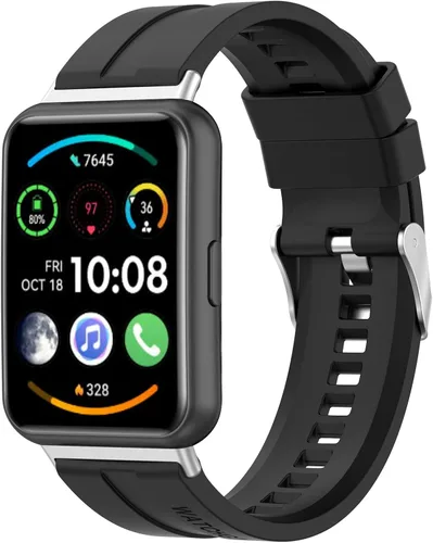 Miniatura 2 de Correa de muñeca compatible con Huawei Watch Fit 2 bandas, pulsera de silicona suave compatible con Huawei Watch Fit 2 correas de repuesto Paquete
