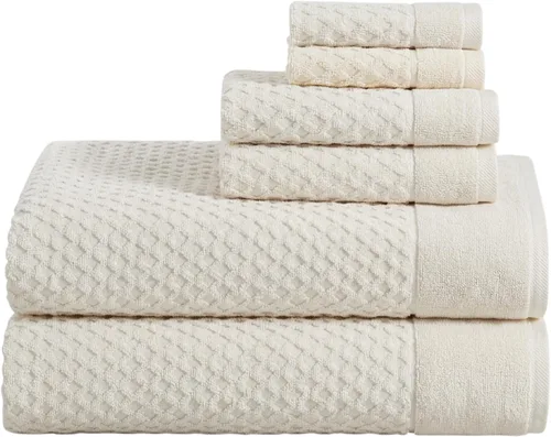 Miniatura 13 de Great Bay Home - Toallas de mano 100% algodón blanco, 6 toallas de baño suaves para manos, altamente absorbentes y de secado rápido, colección