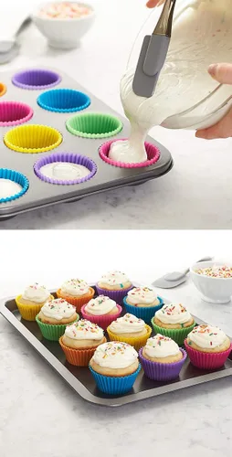 Miniatura 4 de AKOAK Tazas antiadherentes de silicona reutilizables para hornear, moldes para pasteles, accesorios de cocina para hornear, herramientas para hacer