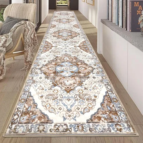 Miniatura 71 de HEBE Alfombra Pasillo 2'x10' Lavable Vintage Desgastada Alfombras de Área Antideslizante Alfombra de Lavandería Boho Alfombras de Piso para Pasillos