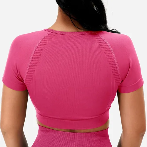 Miniatura 4 de YEOREO Amplify - Camiseta de manga corta sin costuras para mujer, para entrenamiento, gimnasio, yoga, camisetas atléticas