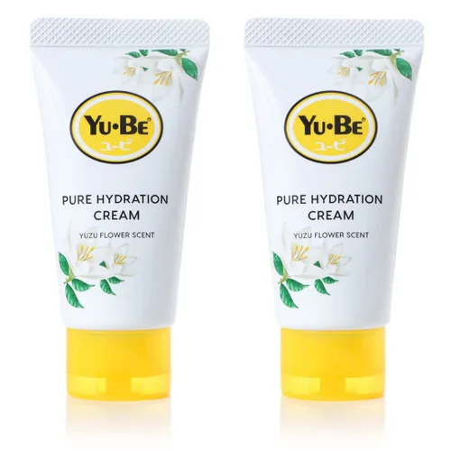 Yu-Be Yuzu Pure Hydration Cream (Duo): Crema corporal y de manos, crema vegana para el cuidado de la piel para pieles sensibles y secas, extracto