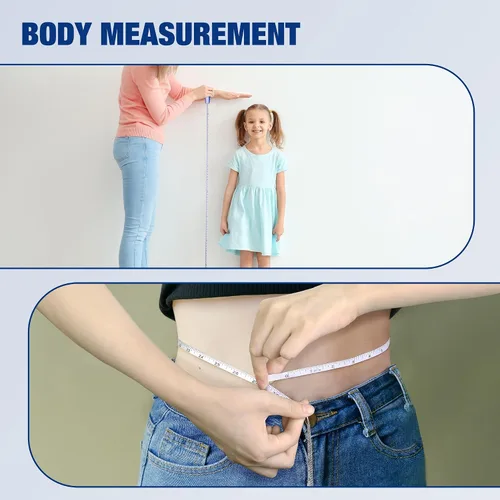Miniatura 6 de WORKPRO Paquete de 3 cintas métricas para cuerpo, 60 pulgadas (150cm) cinta métrica suave retráctil para costura, cuerpo, compras de ropa en línea