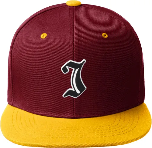 Miniatura 1259 de Daxton Gorra clásica con visera de billete plano con letras del alfabeto inglés antiguo de la A a la Z
