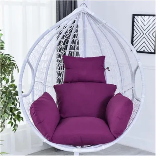 Miniatura 9 de ZTGL Cojines para silla de huevo, cojín para silla de huevo, cojín grueso para interiores y exteriores, para patio, jardín, rojo vino