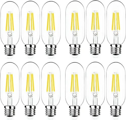 Miniatura 12 de NOTOC foco LED E26 de 4 W, equivalente a 40 W, foco tubular E26 no regulable luz cálida diurna 4000 K, foco de filamento Edison antiguo