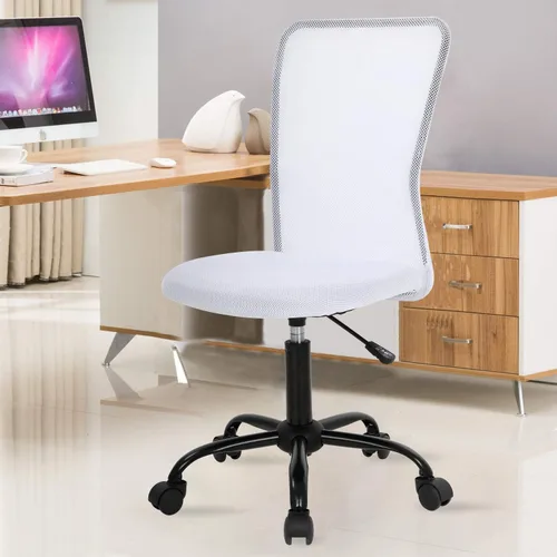 Miniatura 12 de Silla de oficina de malla con soporte lumbar, silla de escritorio ergonómica, moderna, negra