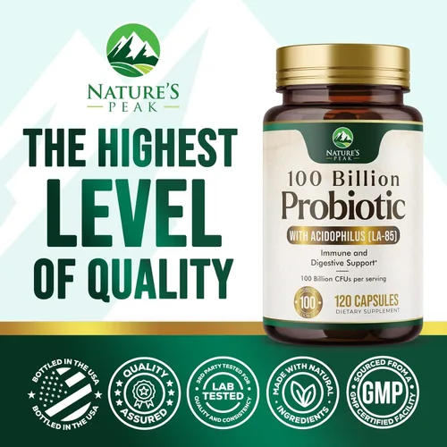 Miniatura 4 de Probióticos 100 mil millones de UFC por porción, 16 cepas probióticas de primera calidad, apoyo inmunológico, salud intestinal, estreñimiento
