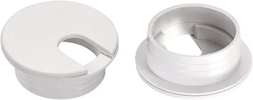 Miniatura 7 de uxcell Cubierta para agujero para cable, 1-3/8 pulgadas de plástico para escritorio, ojales para oficina, PC, organizador de cables, 10