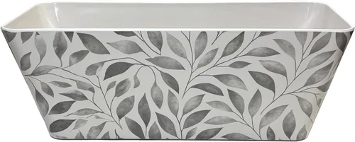 Miniatura 10 de Maceta de bambú con riego automático de 16 pulgadas, maceta rectangular ecológica para interiores y exteriores, maceta de bambú sostenible con Negro