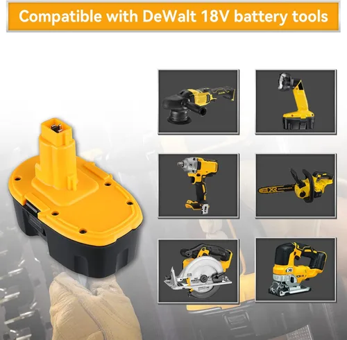 Miniatura 4 de Paquete de 2 baterías de repuesto de 4800 mAh DC9096 para Dewalt 18 V batería NI-MH DC9099 DC9098 DW9099 DW9098