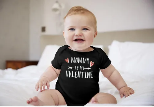 Miniatura 5 de BesserBay Mameluco para el primer día de San Valentín para bebé, 100% algodón, 0-12 meses