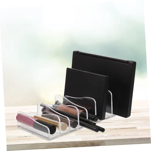 Miniatura 9 de 2 paletas de sombra de ojos divididas, soporte organizador de maquillaje, estante de almacenamiento para cosméticos, lápiz labial, esmalte de uñas