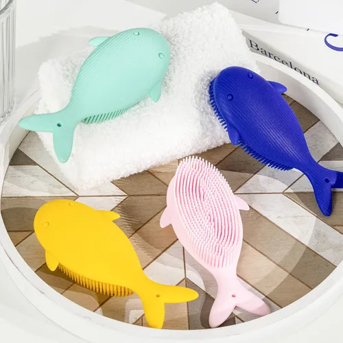 Miniatura 8 de Cepillo sensorial prémium para niños o autismo, limpiador corporal de silicona suave, 2 en 1, cepillos sensoriales para terapia ocupacional, esponja