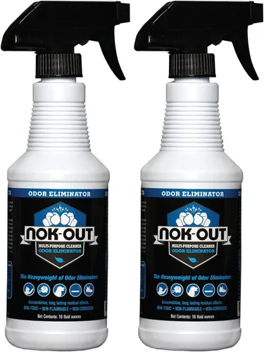 NOK OUT Removedor de olores, desodorante y spray de limpieza para mascotas, fabricado en los Estados Unidos, aerosol de 16 onzas líquidas, paquete