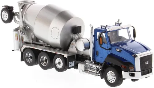 Miniatura 2 de Tractor de cabina de día Caterpillar CT660 de 1:50 1:50 con mezclador de hormigón McNeilus de metal - Diecast Masters 85664 Transport Series