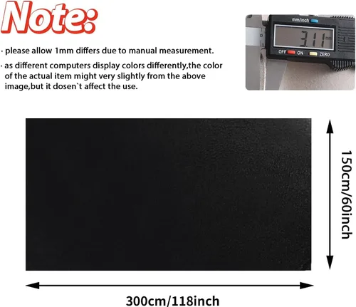Miniatura 2 de MOTUKA Tela para Techo de Gamuza Negra de 118" L x 60" A con Material de Respaldo de Espuma - Tela para Techo de Micro-Gamuza Automotriz/Hogar
