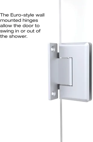 Miniatura 4 de Basco Shower Door CELA9355872XPBN Celesta - Puerta y panel de ducha oscilante, níquel cepillado, 57-58 pulgadas de ancho x 72 pulgadas de alto
