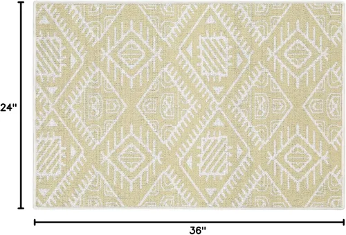 Miniatura 2 de SUSSEXHOME Monument Collection - Alfombra de pelo bajo resistente de 2 x 3 pies, alfombra ultrafina y antideslizante, alfombra de interior de Crema