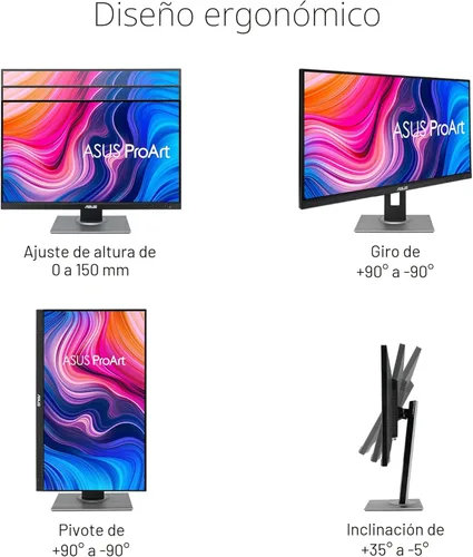 Miniatura 7 de ASUS ProArt Display PA278QV 27" WQHD (2560 x 1440) Monitor, 100% sRGB/Rec. 709 ΔE < 2, IPS, DisplayPort HDMI DVI-D Mini DP, Calman Verificado