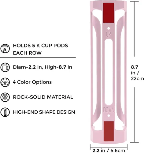 Miniatura 3 de Soporte para tazas K para Keurig: soportes para cápsulas de café para mostrador de espacio pequeño, soportes para Kcup para montaje en pared