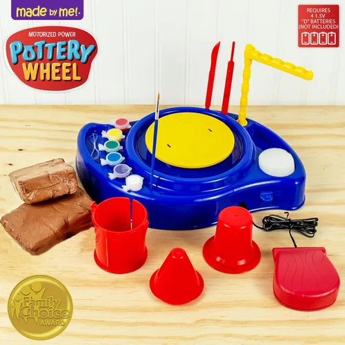 Miniatura 3 de Made By Me Rueda de cerámica motorizada para hacer cerámica en casa, actividad de escultura de arcilla para niños a partir de 6 años