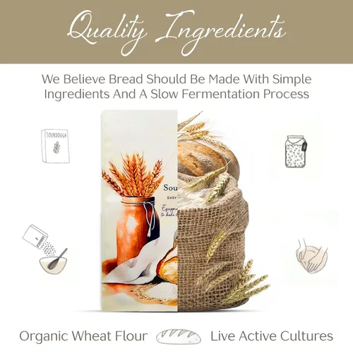 Miniatura 5 de Shes Rooted Home Cultivo básico de masa madre Iniciador activo de estilo artesanal para hornear pan de masa madre Perfecto para pizza