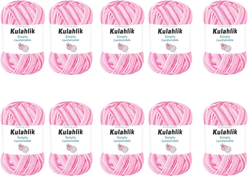 Miniatura 116 de 50g (1x50g) Hilo Acrílico para Crochet y Tejido, Hilo Degradado Colorido, 1 Rollo de Madejas, Hilo Acrílico Multicolor, Perfecto para Proyectos
