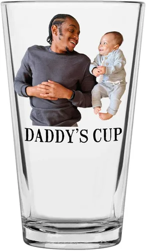 Miniatura 5 de Vaso de cerveza impreso personalizado de 16 onzas – Regalos personalizados para hombres y mujeres, hermano, mamá, papá, taza para beber con nombre