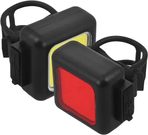 Bicycle Lights Set Front Headlight and Rear Red Taillight USB Rechargeable LED Bike Lights Compact Off-Road Bike Lamp for Outdoor Night Riding Safety