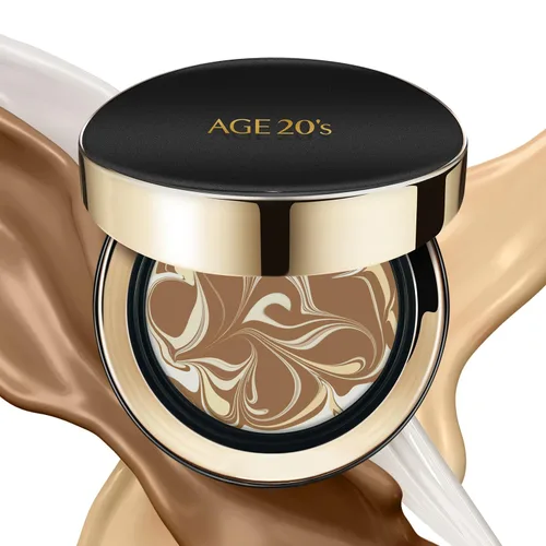 Miniatura 13 de AGE20'S Signature Essence Pact SPF 50+ Paquete de 1 13C PORCELANA Base en crema, acabado luminoso, cobertura natural Base cushion coreana