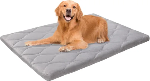 Miniatura 15 de BEAUTYZOO Tapete para cama de perro de 42 x 28 pulgadas, lavable para perros de tamaño XL, antideslizante para jaula de mascotas, tapete rectangular