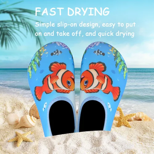 Miniatura 5 de ANLUKE Zapatos de agua para niños y niñas, calcetines acuáticos descalzos, de secado rápido, para playa, natación, deportes al aire libre, zapatos