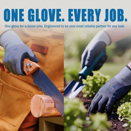 Miniatura 3 de PROMEDIX P Guantes de trabajo recubiertos de nitrilo,Guantes de trabajo de seguridad de microespuma para hombre,Guantes de nylon y spandex de punto