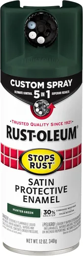 Miniatura 114 de Rust-Oleum 376855 - Pintura en aerosol antióxido personalizada 5 en 1, 12 onzas, color negro mate, (paquete de 1)