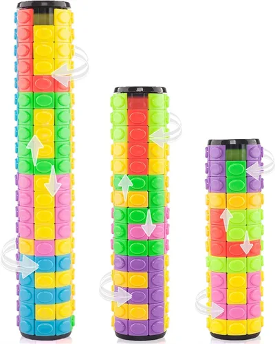 R.Y.TOYS Juguete para ansiedad, rompecabezas de cubo mágico, rompecabezas de cerebro para adultos, juego de mano inquieto de lógica giratoria y