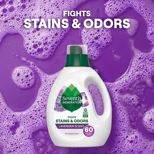 Miniatura 3 de Seventh Generation Detergente concentrado para ropa, aroma a lavanda fresca, 40 onzas, paquete de 2 (106 cargas)