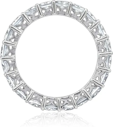 Miniatura 2 de Tienda Collection Sterling Silver Princess Cut All-Around Band Ring made with Infinite Elements Cubic Zirconia