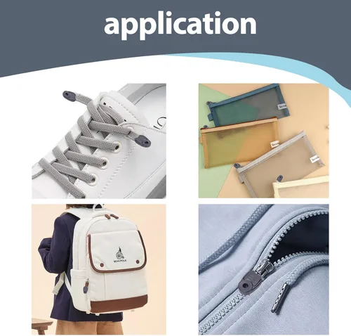 Miniatura 3 de 20 tapas de extremo de paracord con cremallera, extremos de cordón elástico, cuerdas elásticas para cordones, clips de tapón de plástico de repuesto