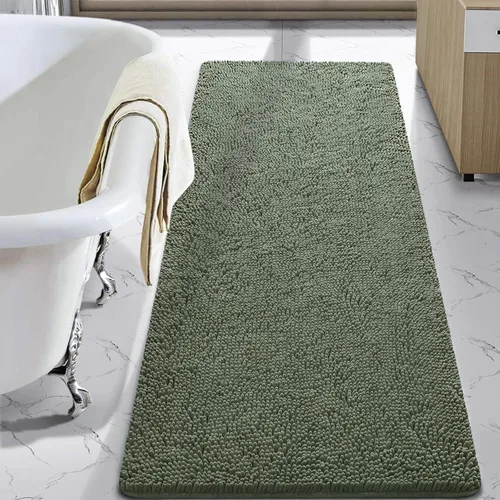 Miniatura 40 de LOCHAS Alfombra de Baño de Lujo Lanuda Tapete de Baño 24 x 17 Pulgadas, Alfombras de Baño Lavables Antideslizantes para Baño y Ducha, Alfombras