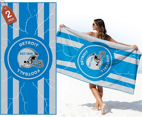 Miniatura 18 de Football Fan Thin Lightweight Microfiber Beach Towel Las Vegas City Themed Large Absorbent Oversized Towels Men Women Stuff Raiders Team Dad Husband