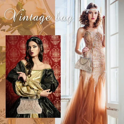 Miniatura 7 de Bolsos de noche vintage con cuentas de los años 20, bolso de mano para mujer, accesorios de fiesta de boda formal de los años 20