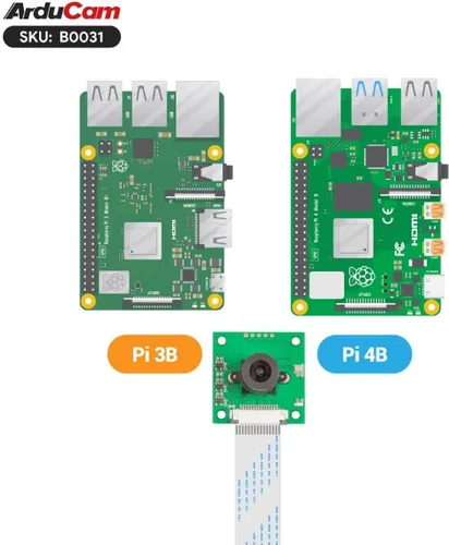 Miniatura 6 de Arducam Sensor de lente OV5647 para cámara Raspberry Pi, lente ajustable e intercambiable M12, enfoque y mejora de ángulo para Raspberry Pi 4/3/3 B+