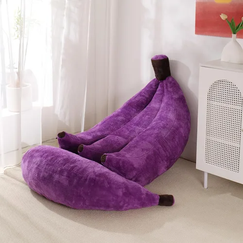 Puf de plátano con otomana, sofá cama de suelo con reposapiés, cómoda tumbona convertible para adolescentes y adultos, sofá de felpa para Violeta