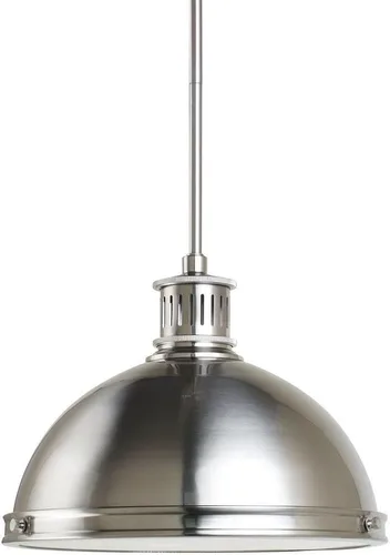 Miniatura 4 de Sea Gull Lighting One 65085-962-One - Colgante ligero, níquel cepillado