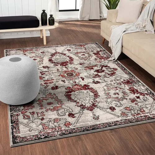 Miniatura 12 de LUXE WEAVERS Alfombra oriental floral beige envejecida 5x7