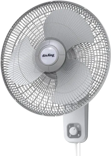 Miniatura 11 de Air King 9012 Ventilador oscilante de montaje en pared de grado comercial, 12 pulgadas, color blanco