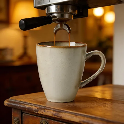 Miniatura 6 de MONITO Juego de 4 tazas de café de 17 onzas, tazas de café grandes de cerámica azul con asa para té/latte/leche/cacao, divertidas tazas de té